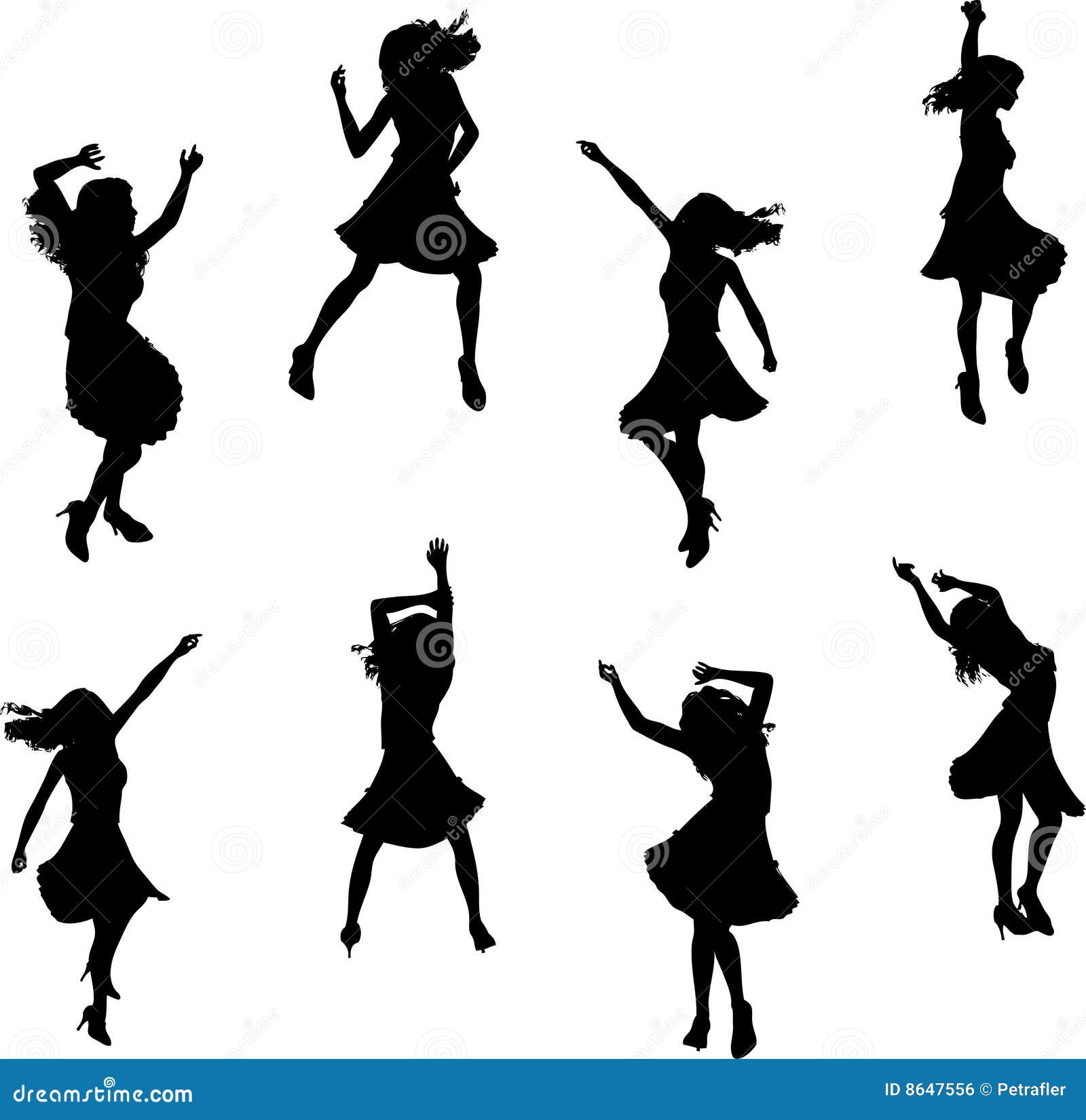 Weibliche Salsa Tanzer Schattenbilder Vektor Abbildung Illustration Von Tanzer Salsa
