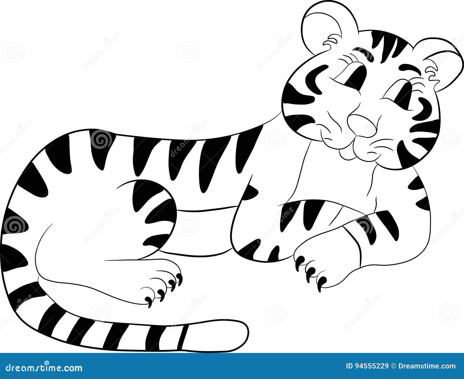 pix Tiger Cartoon Clipart Black And White dreamstime com