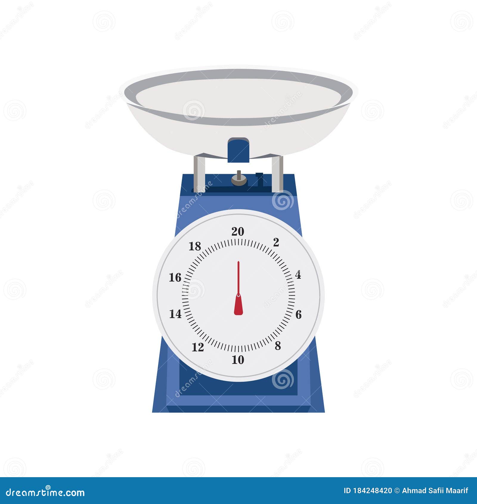 Measuring Scale Analog Weight Scale Isolated Stock Vector (Royalty