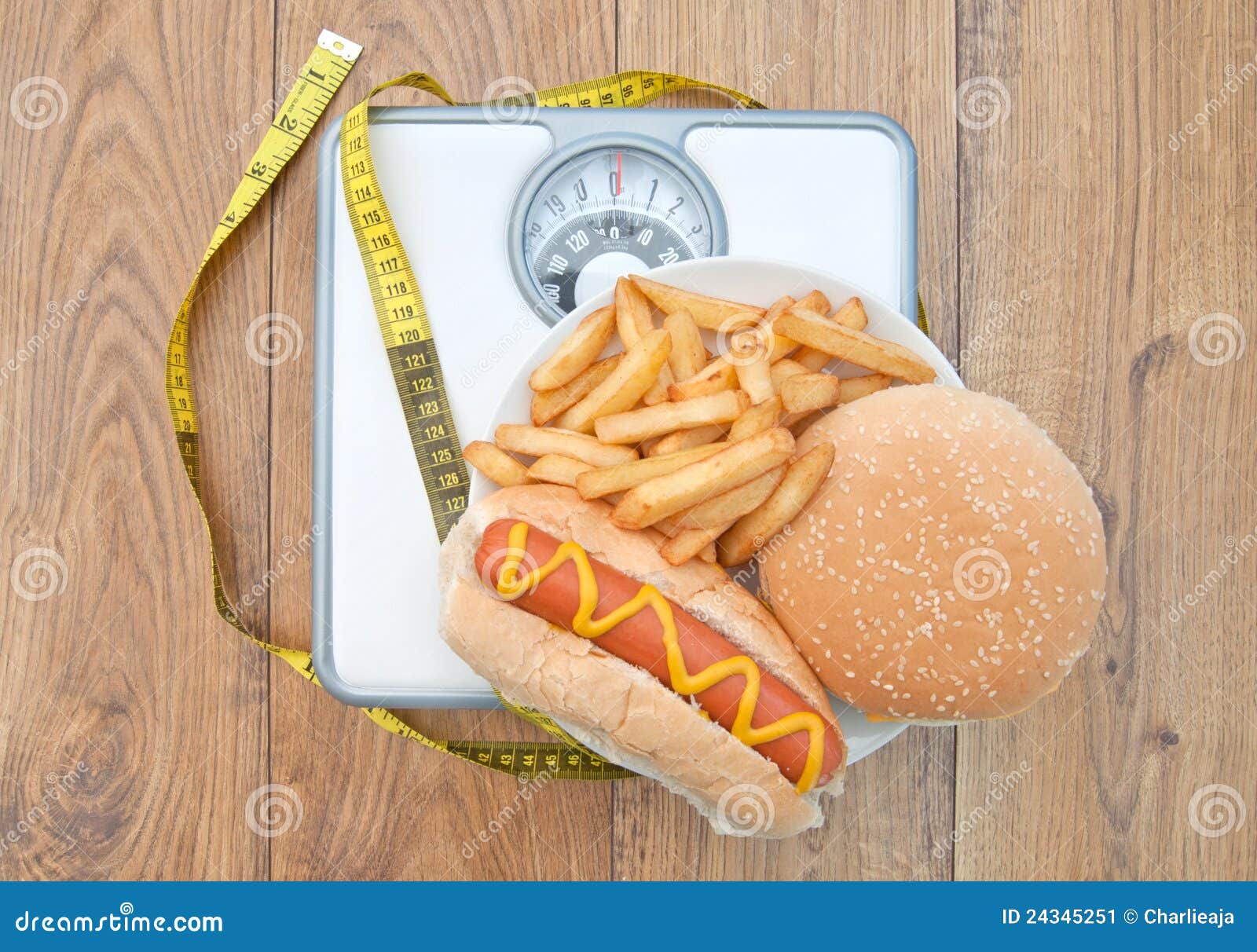 Weighing Scales Bad Diet Stock Image Image 24345251