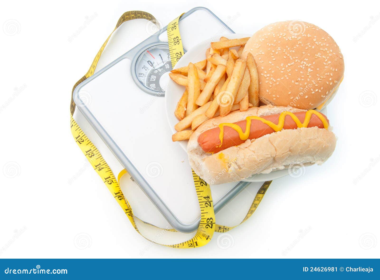 Weighing scales bad diet stock image. Image of calories 24626981