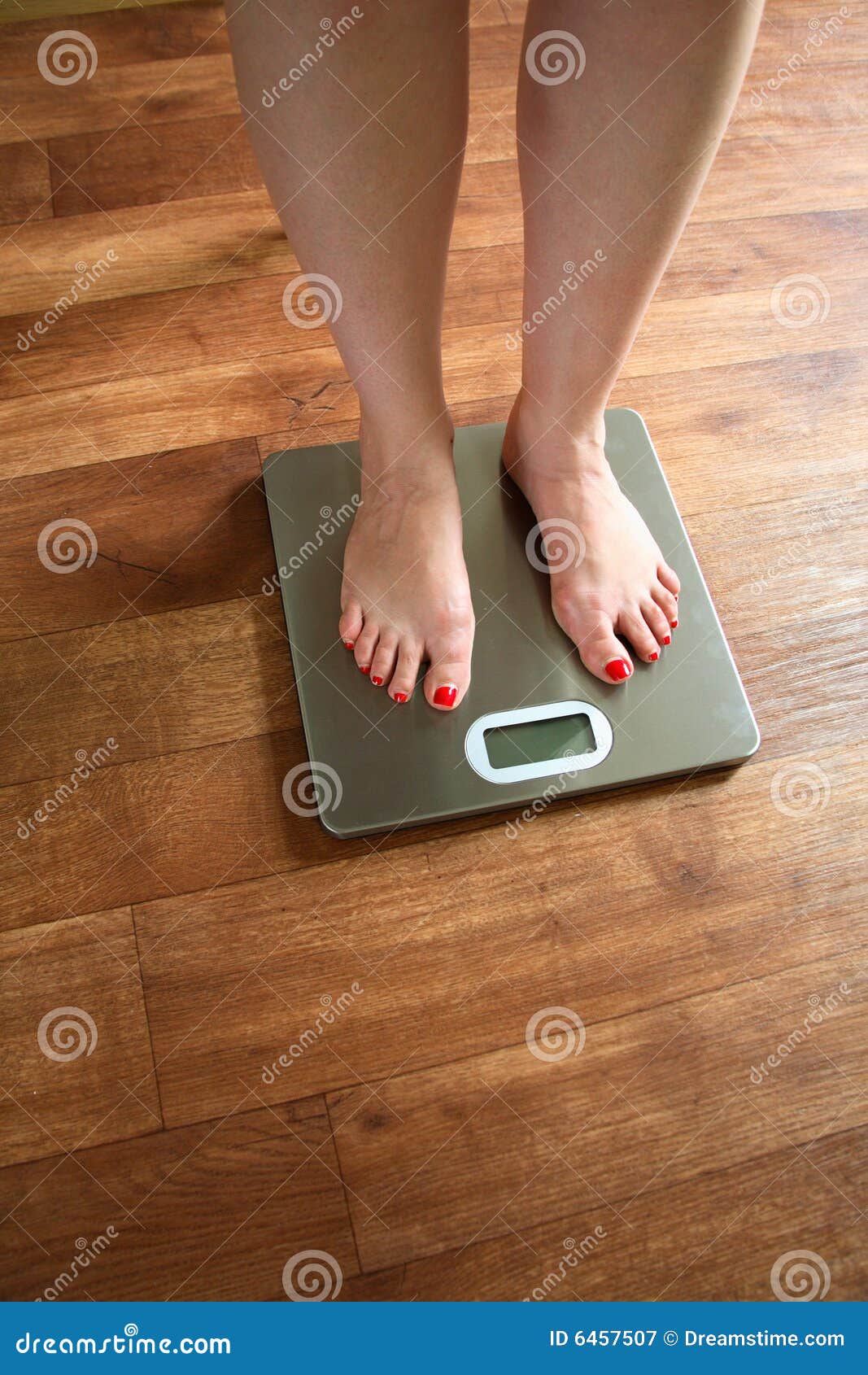 Weighing yourself stock image. Image of dieting, girl 6457507