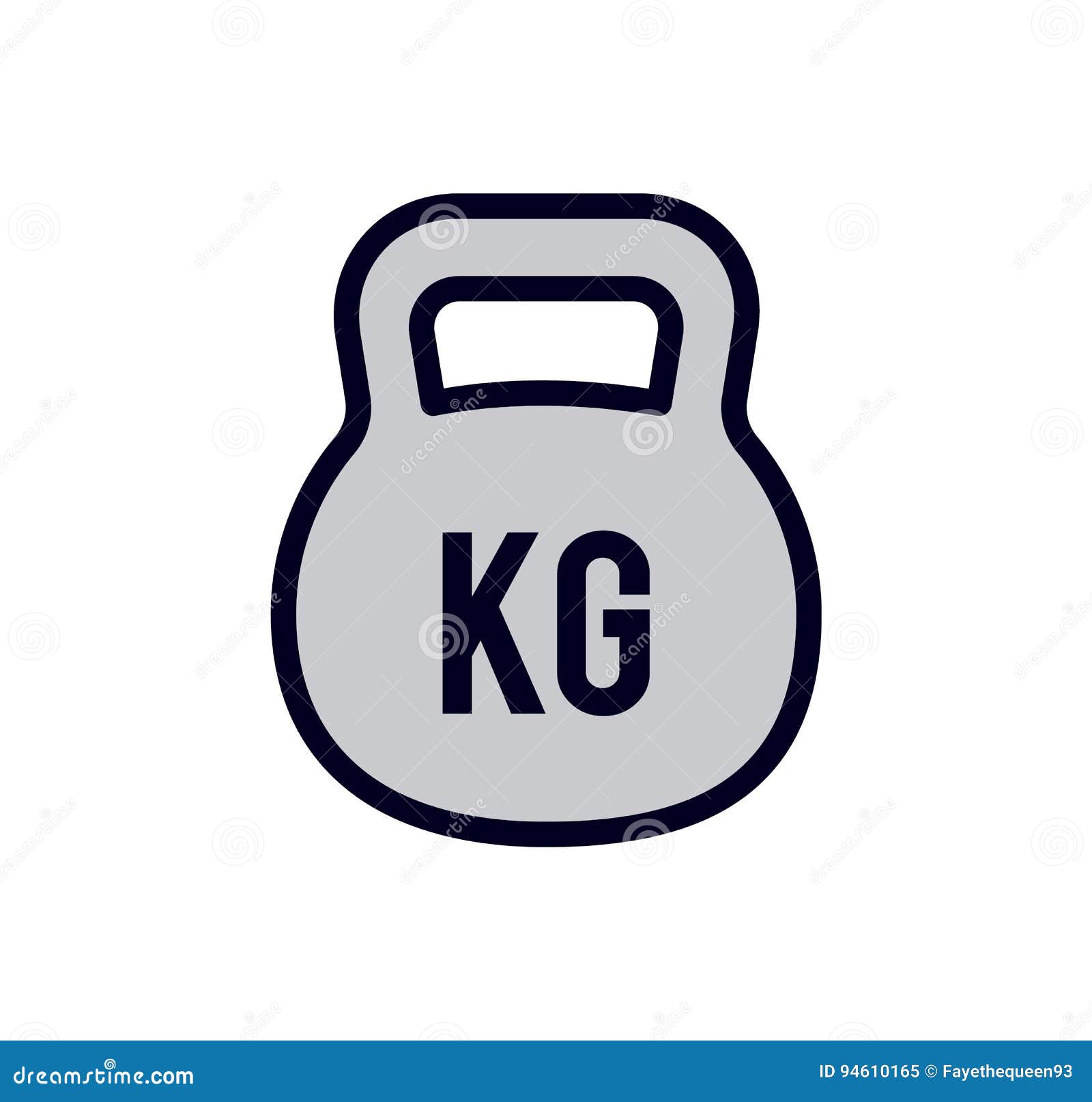 weight kilogram icon. weight kilogram  on white background.