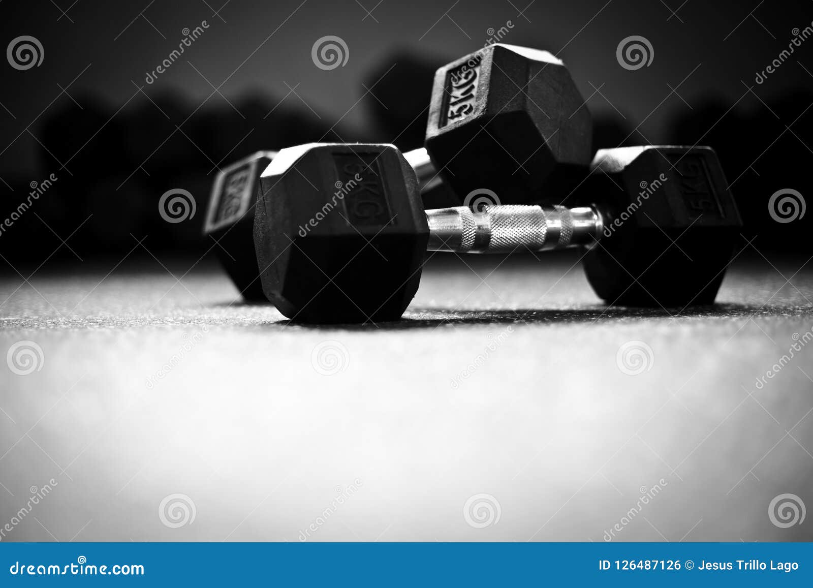 weight lifting-dumbells in a crossfit gym