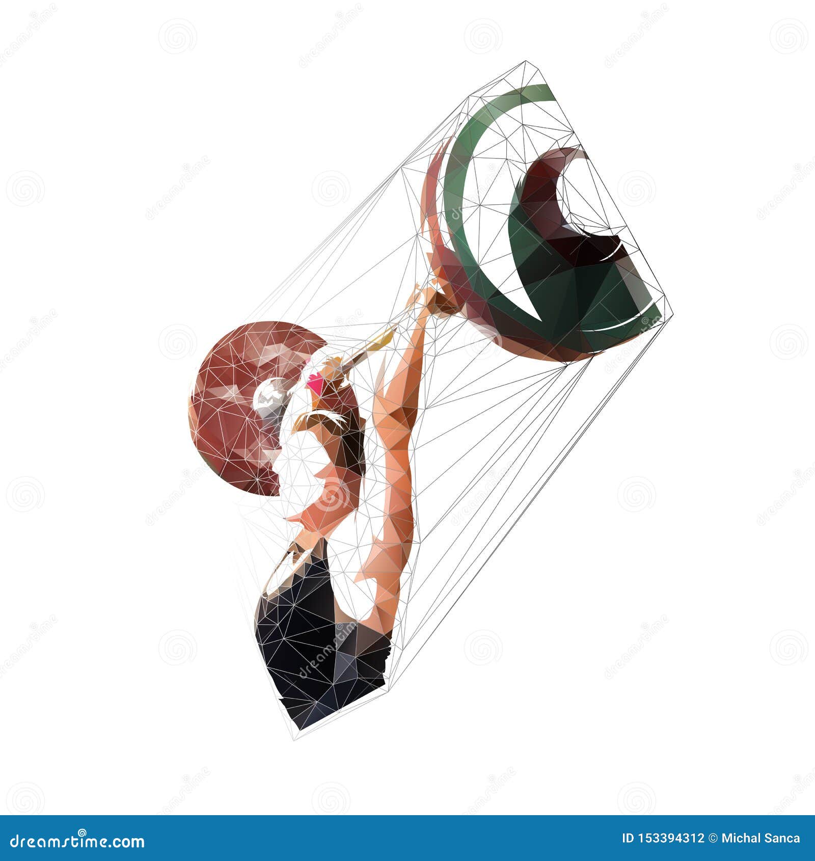 Download Weight Lifting Woman With Big Barbell, Isolated Geometric ...