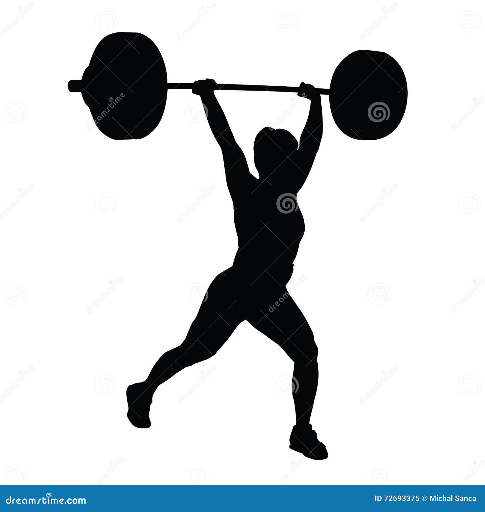 weight lifting woman  silhouette