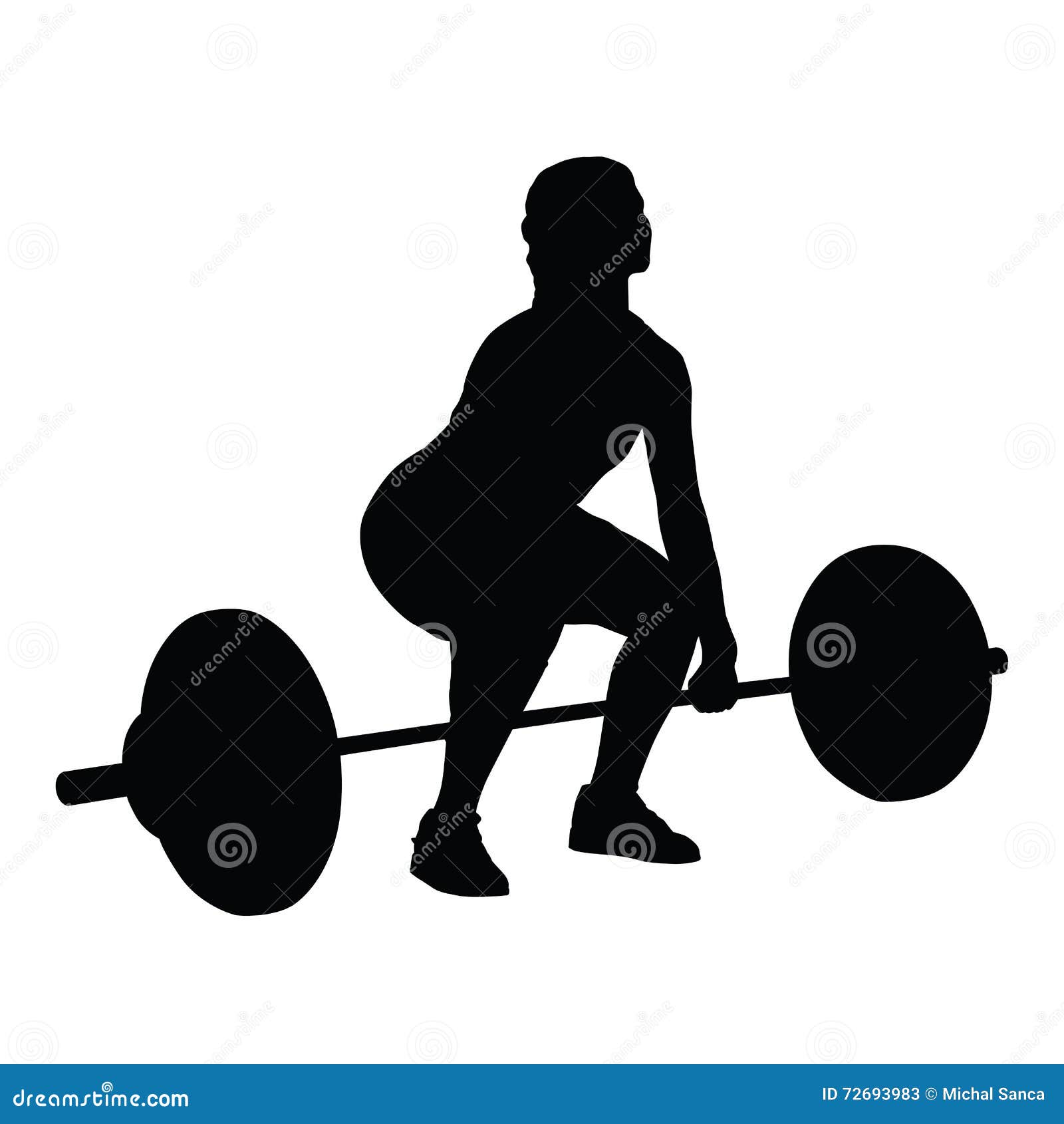 weight lifting woman  silhouette
