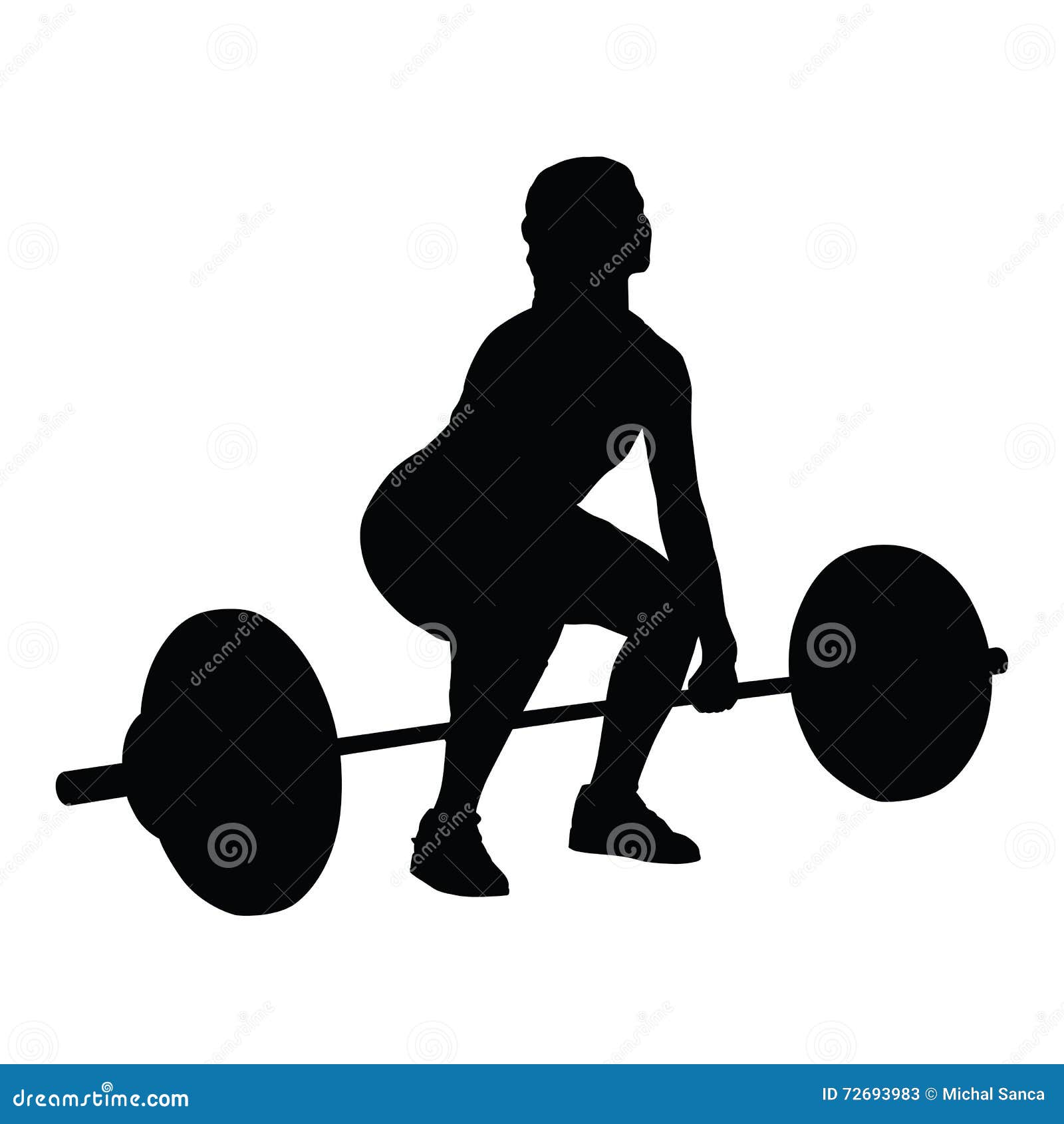 Download Weight Lifting Woman Vector Silhouette Stock Vector ...