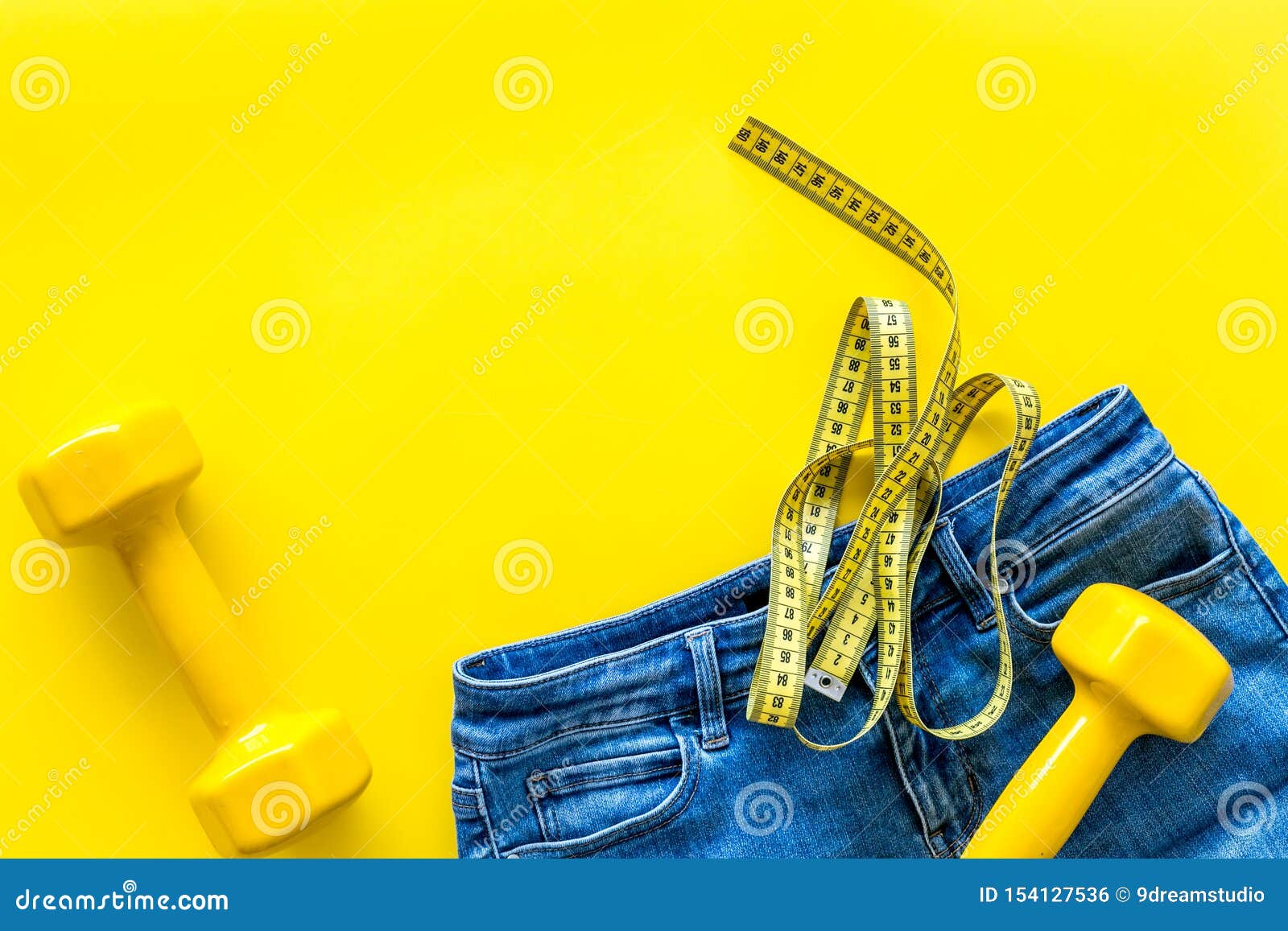 Download Weight Loss Concept With Jeans, Bars And Measuring Tape On ...