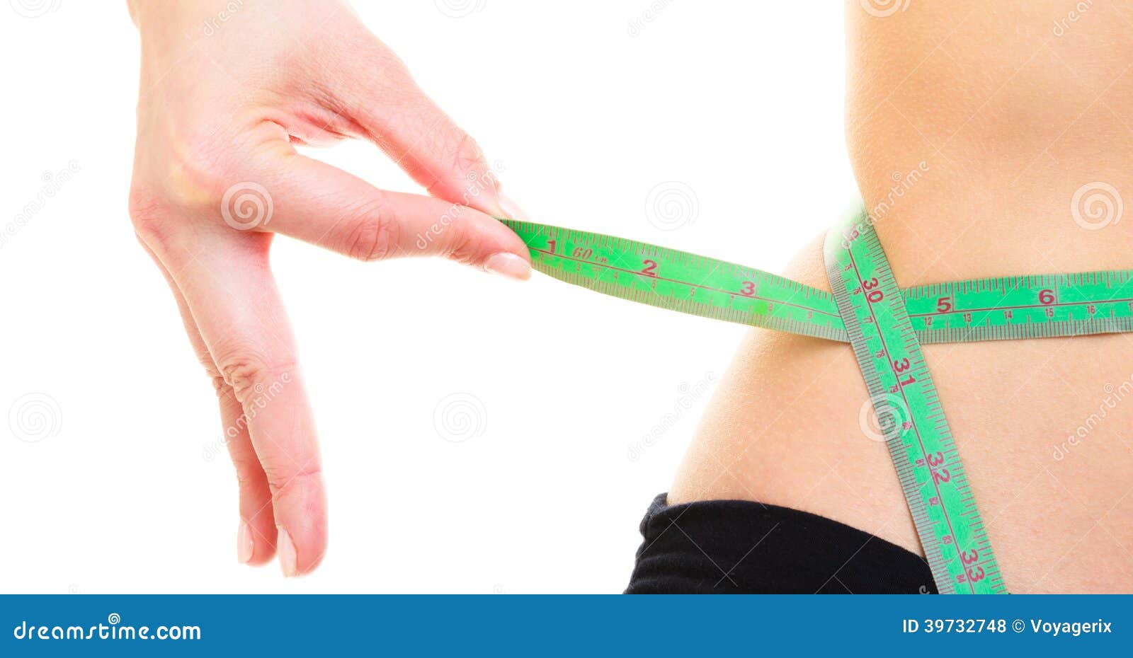 Premium Photo  Weightloss health and woman with measuring tape in