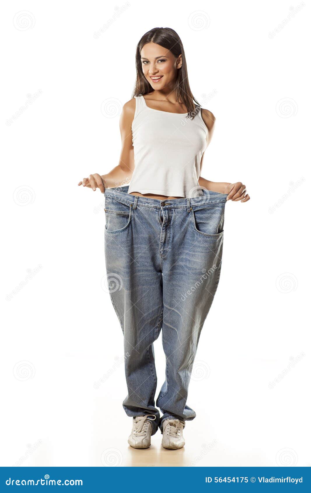 Weight loss stock image. Image of holding, happy, isolated - 56454175