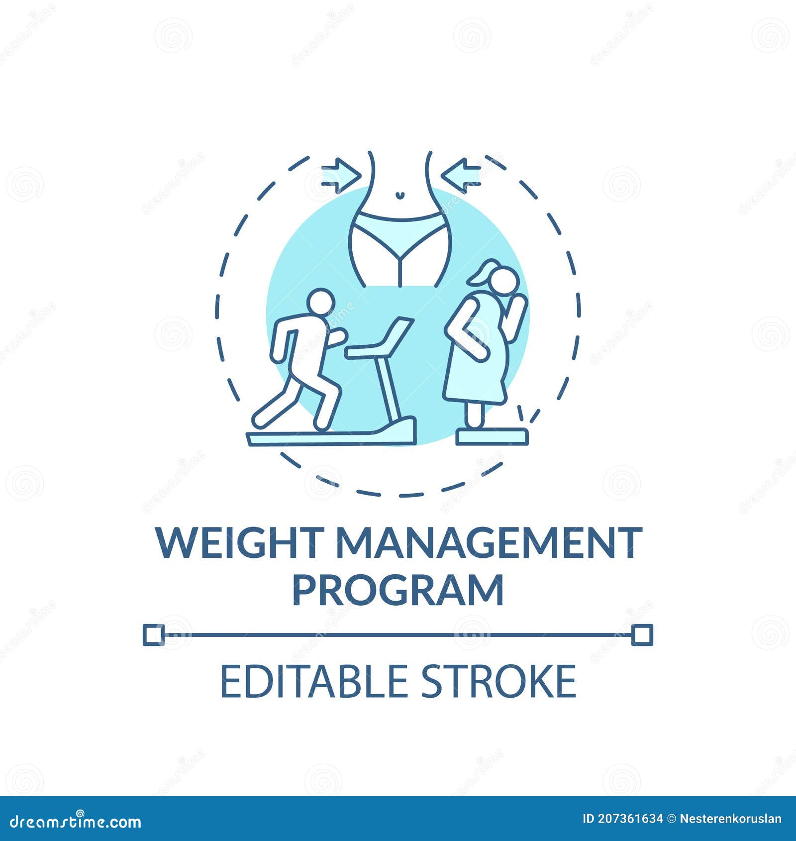 Weight Management Program Concept Icon Stock Illustration