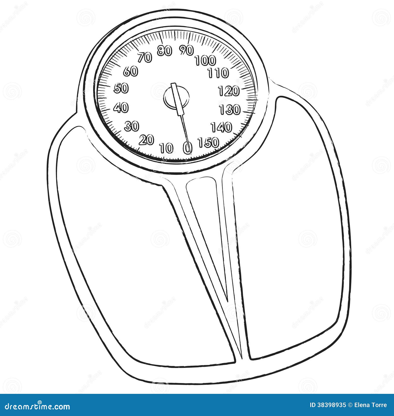 Weight scale stock illustration. Illustration of control
