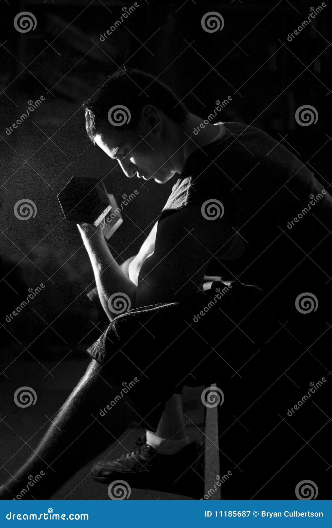 Weight Training Male Boxer stock image. Image of weights 11185687