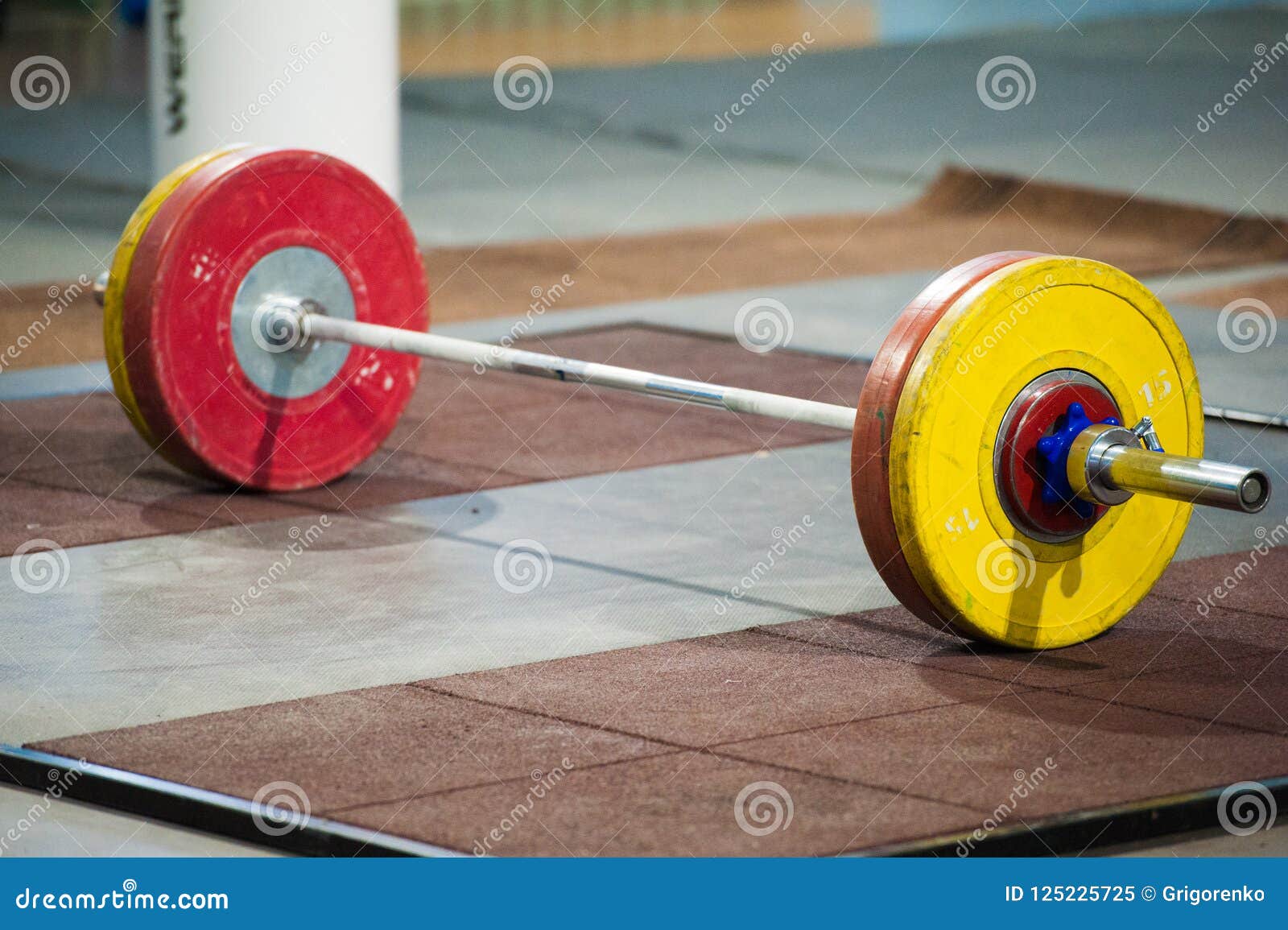 Weightlifting Barbell. Competition Stock Image Image of barbell
