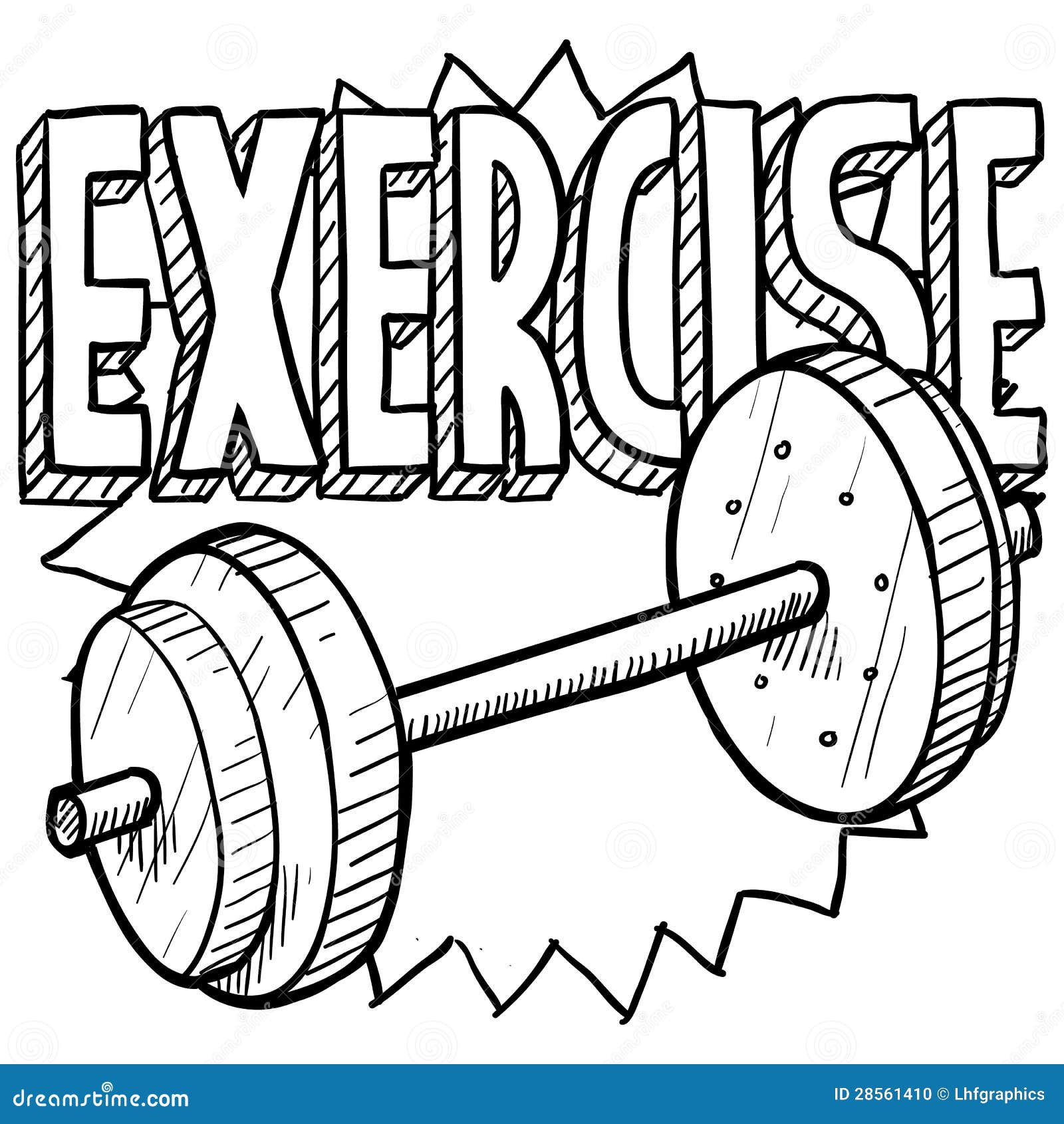 Weightlifting sketch stock vector. Image of muscles, athletic - 28561410