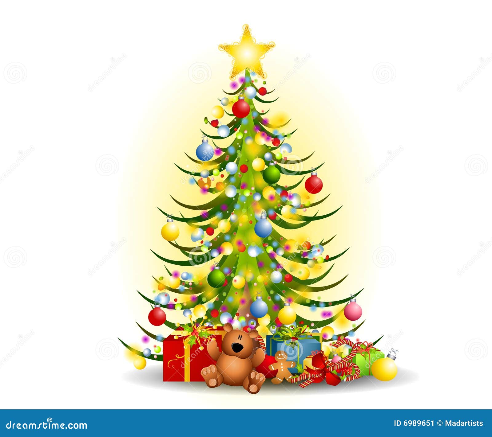 Weihnachtsbaum Geschenk Klipp Kunst Stock Abbildung Illustration Von Feiertag Graphik 6989651