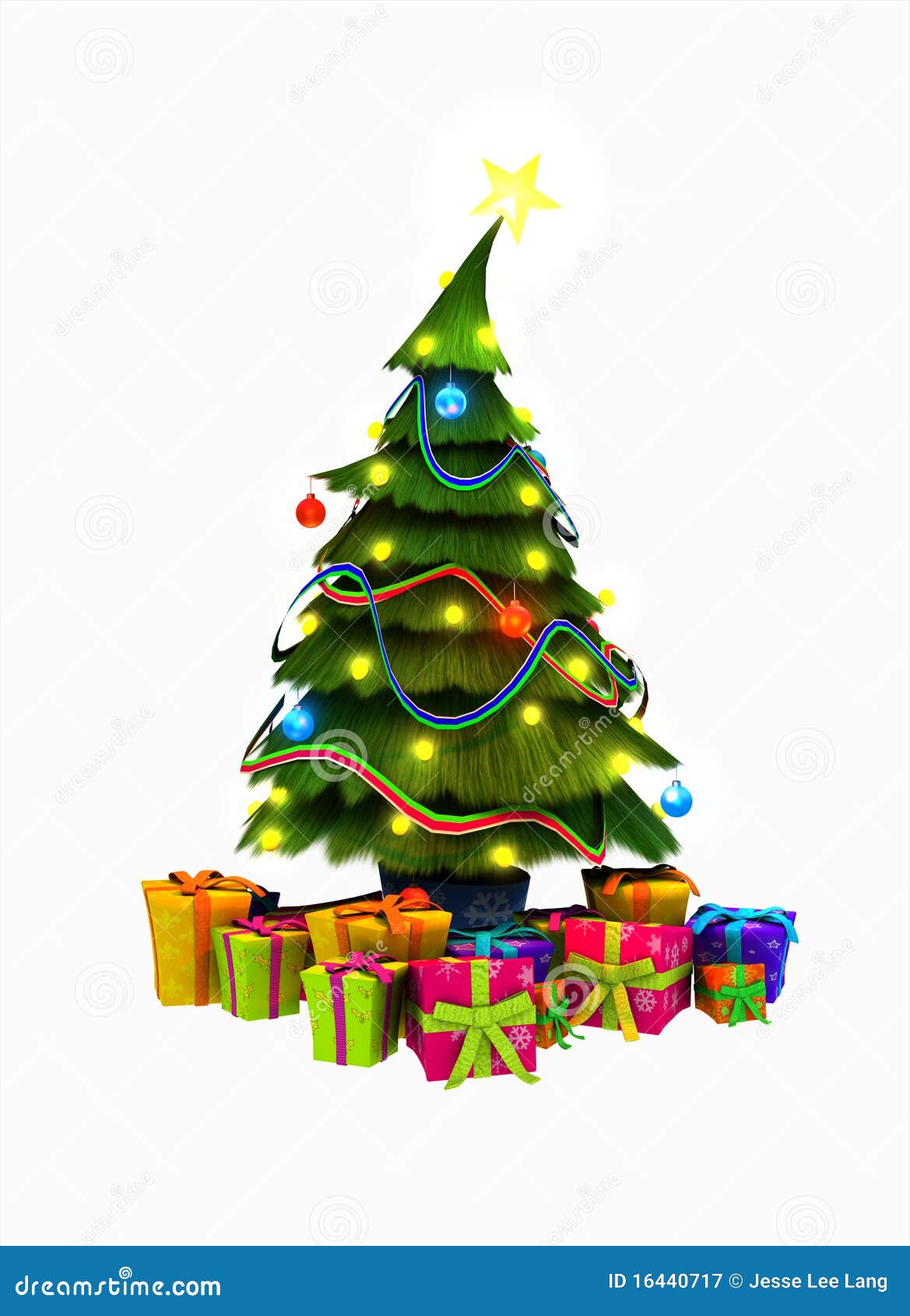 weihnachtsbaum und geschenke lizenzfreie stockfotografie