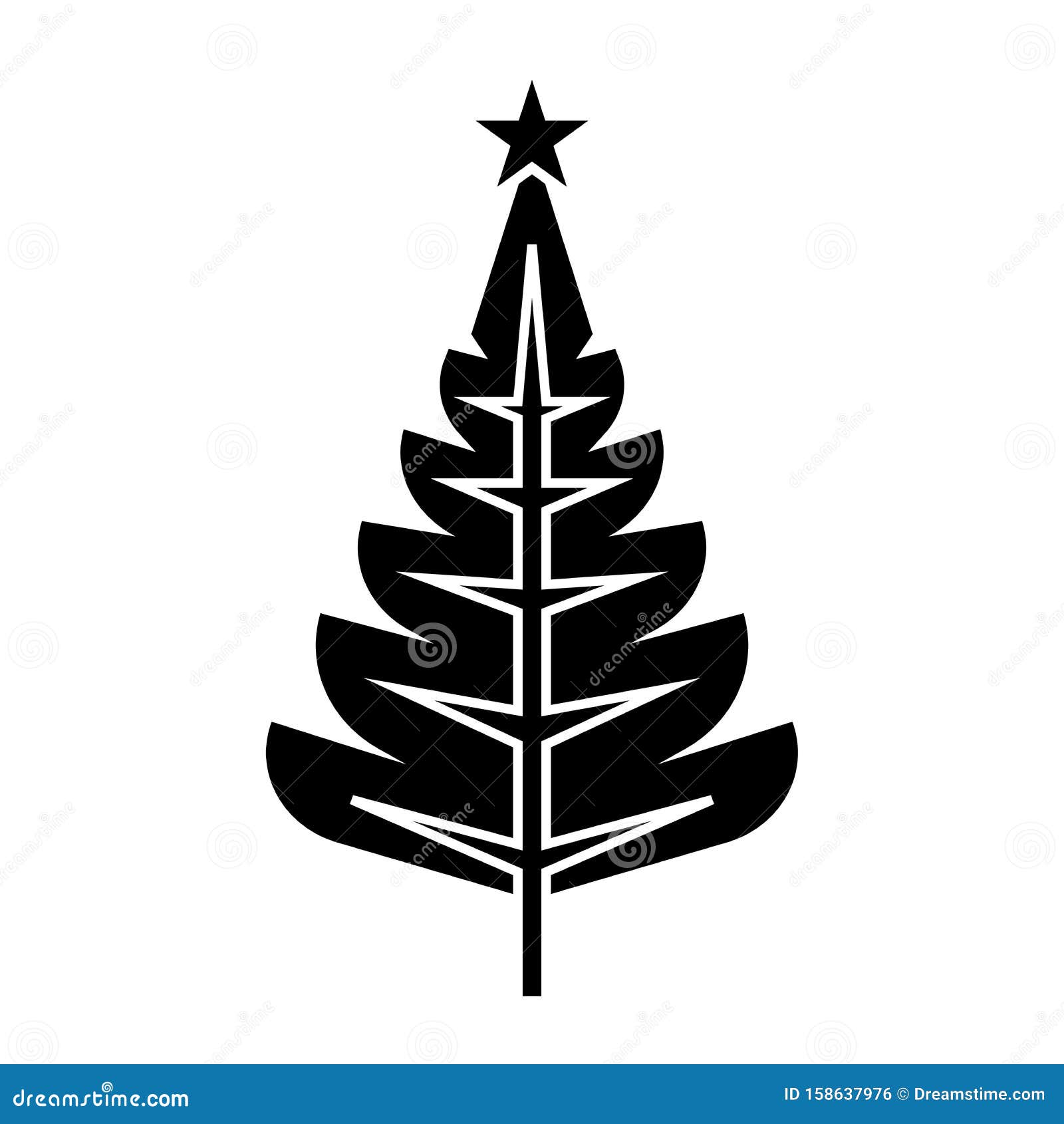 Weihnachtsbaum Vektor Illustration Weihnachten Und Neujahr Lineare Grafik Einfache Zeichnung Vektor Abbildung Illustration Von Weihnachten Lineare