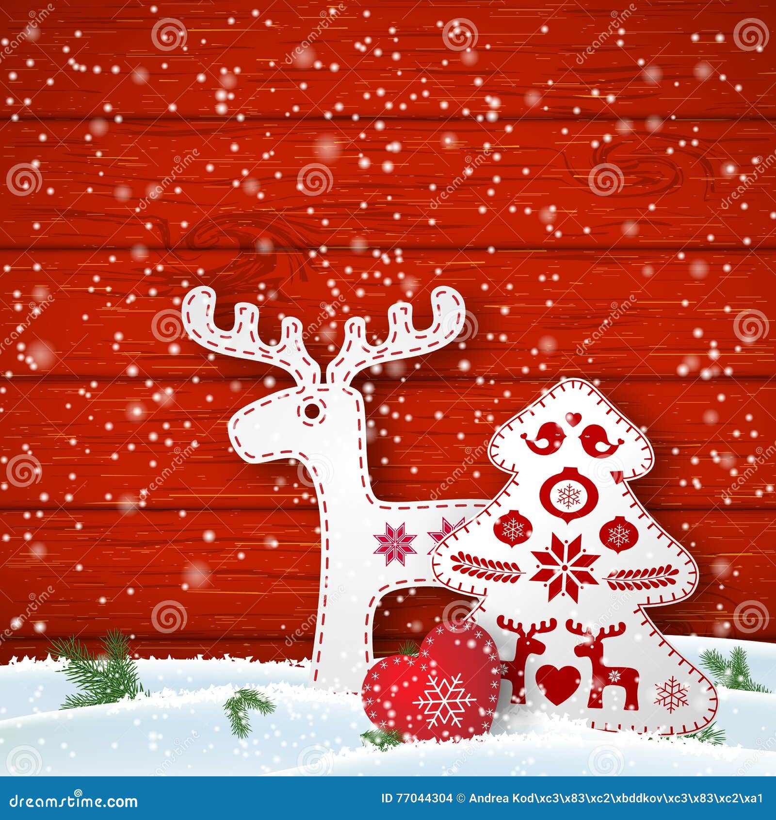 WeiÃer weihnachtsbaum auf roter wand stockfoto bild: 16717060