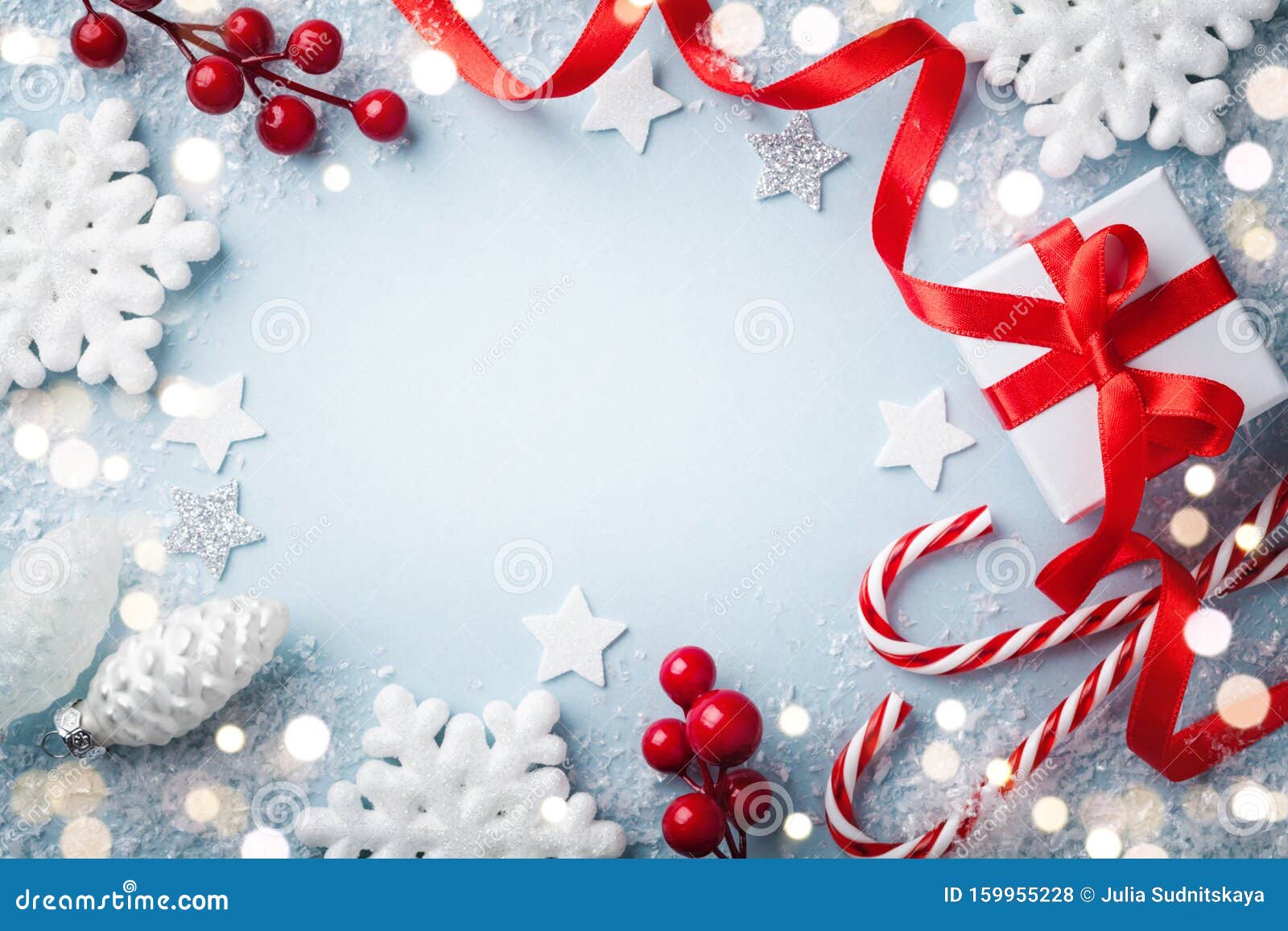 Weihnachtsrahmen, Grußkarte Geschenk- Oder Geschenkbox Und