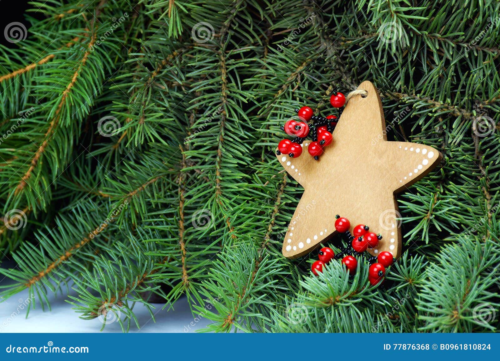 Weihnachtsstern Auf Dem Weihnachtsbaum Symbol Der Hoffnung