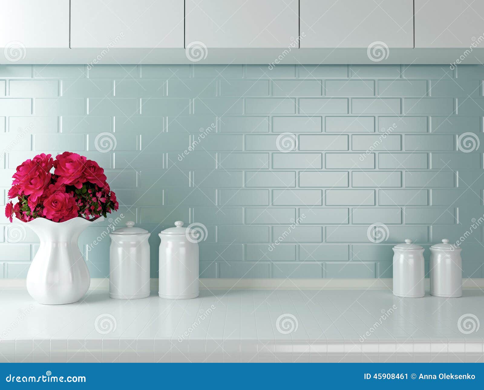 Weißes Küchendesign stockbild. Bild von raum, hintergrund - 45908461