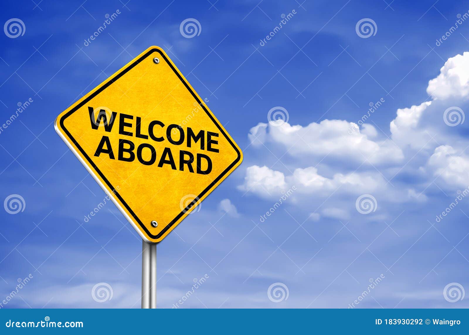 welcome aboard - greetings for a new start