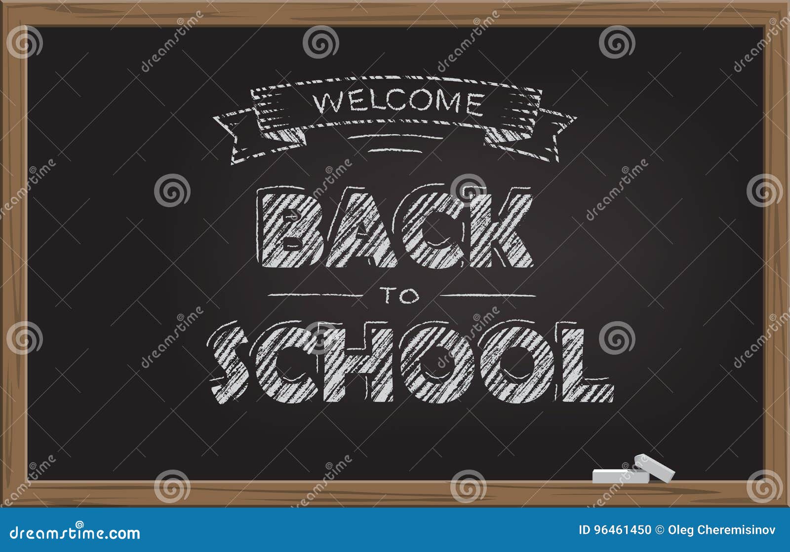 Premium Vector  Blackboard chalk back to school hand drawn vector abstract  background
