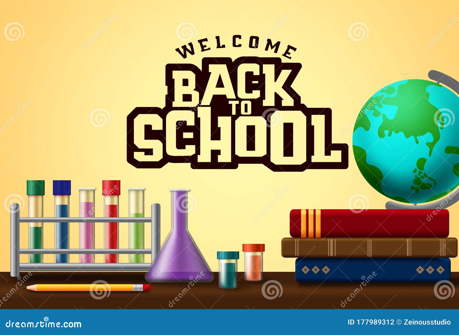 Back To School Vector Background Design Welcome Back To School