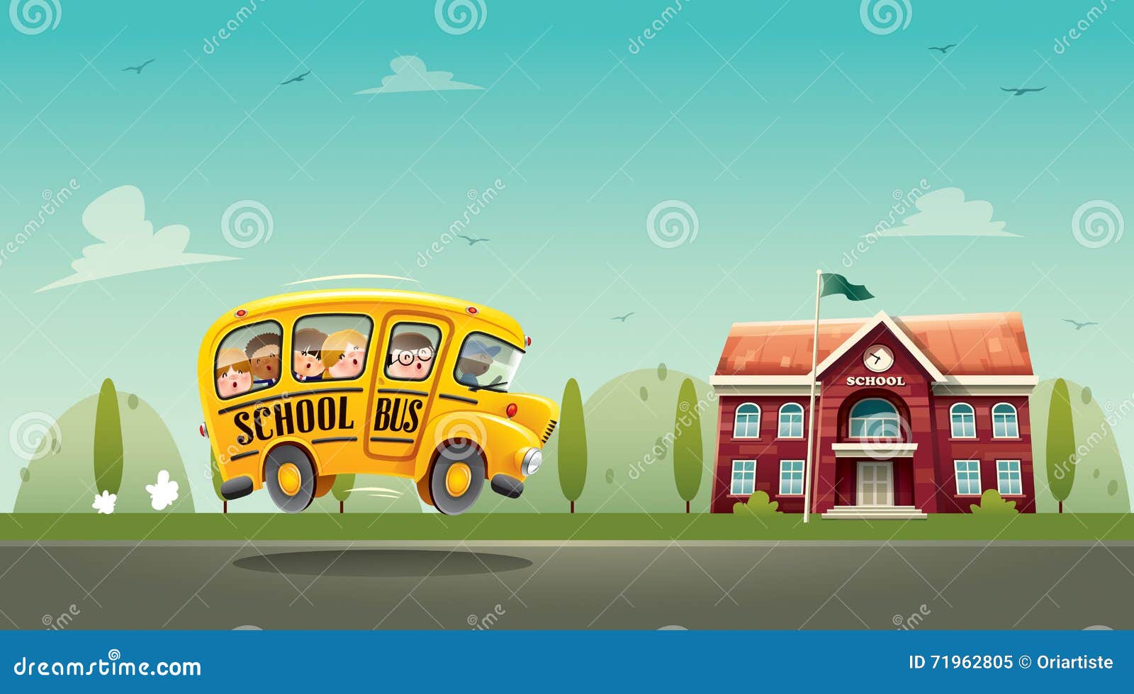 Welcome Back To School! Wide Copy Space for Text. Stock Vector -  Illustration of vintage, happy: 71962805