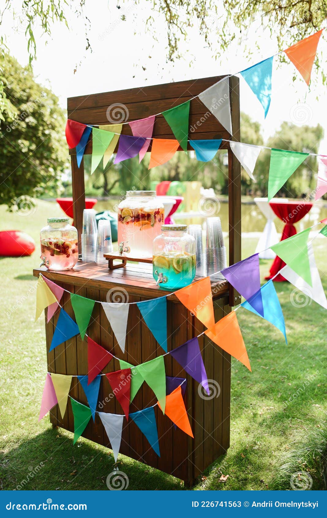 Welcome Buffet with Alcohol and Snacks Stock Image - Image of food