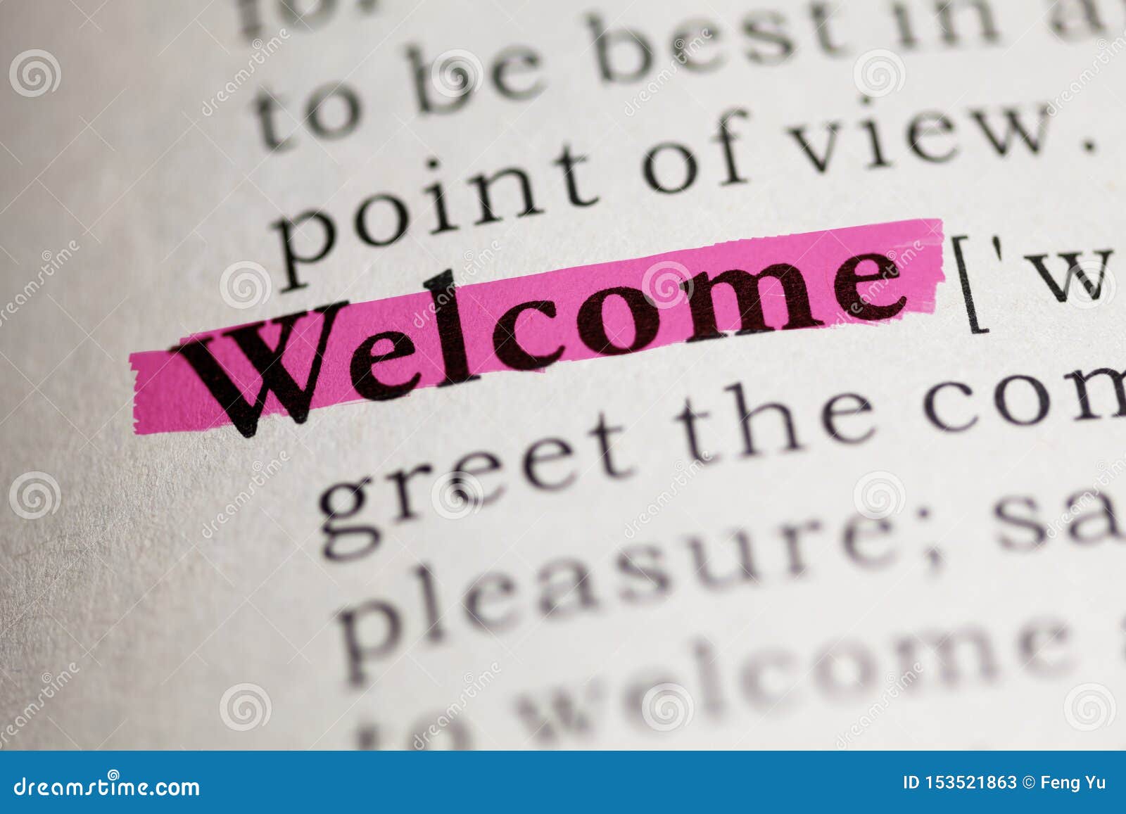 WELCOME DEFINITION MEANING visual data 6