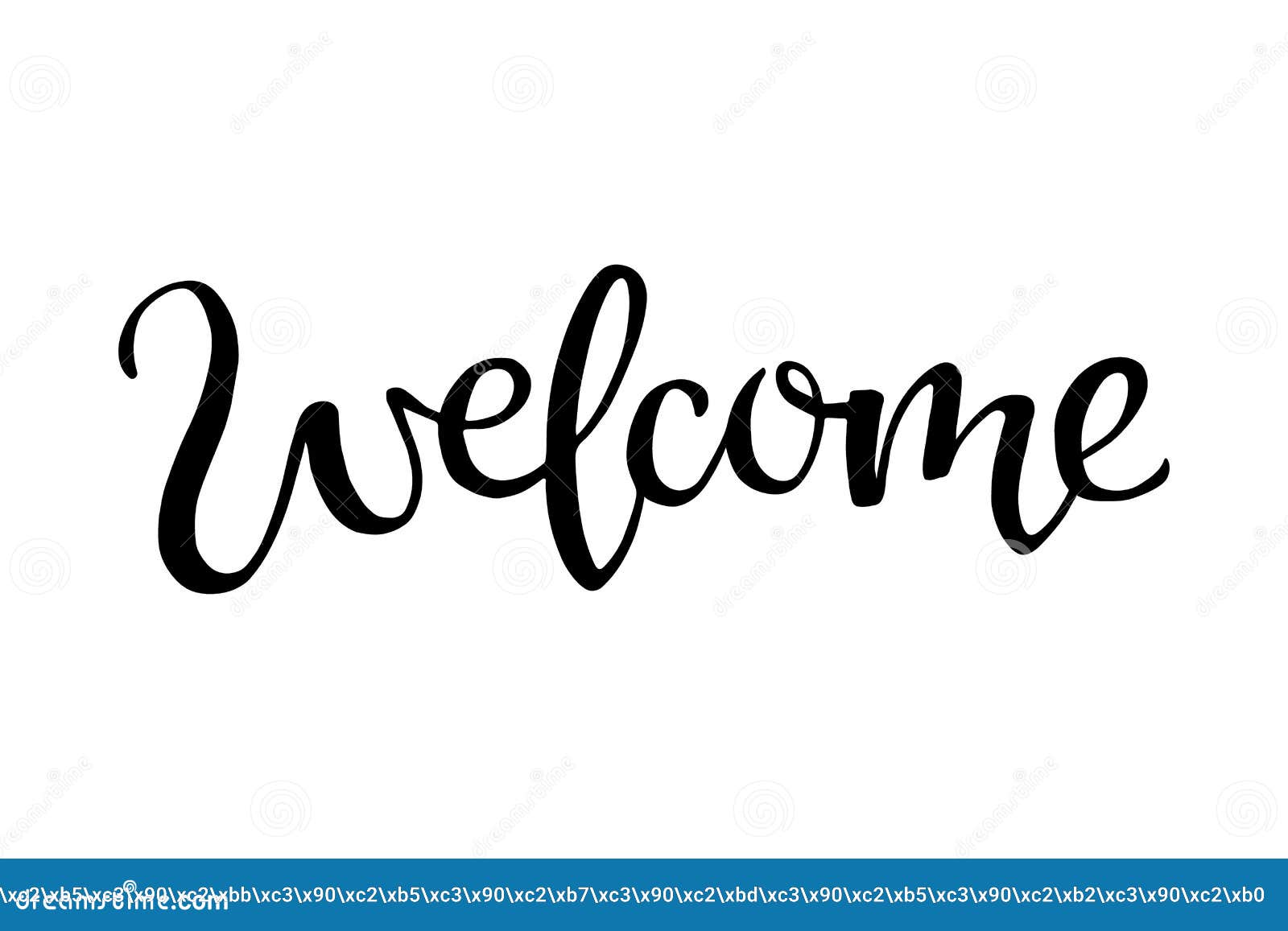 Download Welcome Lettering Sign, Vector Illustration Stock Vector ...