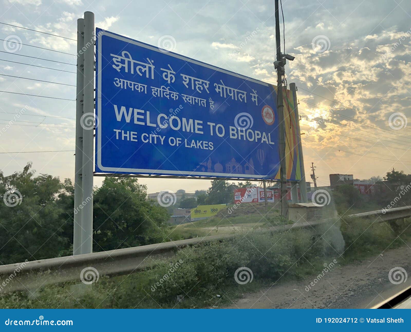 Hoarding of Bhopal City Editorial Photography Image of