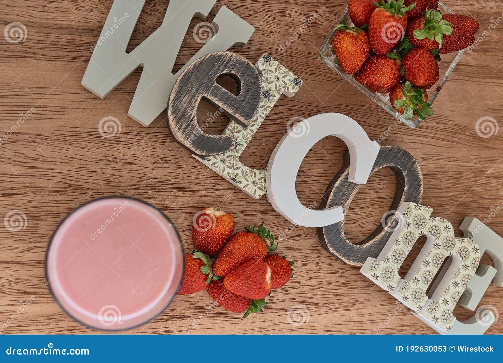 welcome home healthy strawberry juice with milk