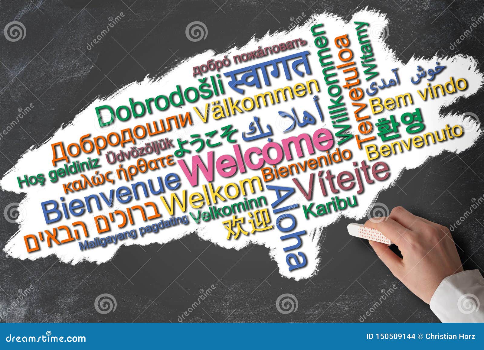 How to write welcome in different languages image