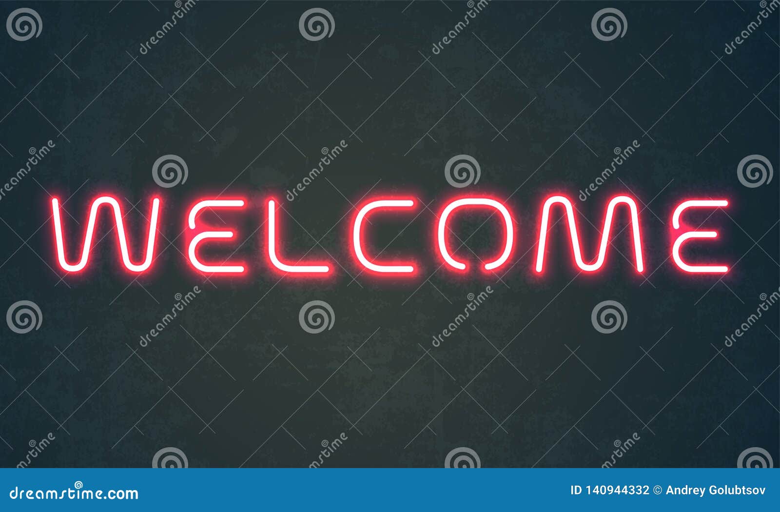 Welcome Neon Light Sign. Vector Red Neon Signage Of Glowing Welcome ...