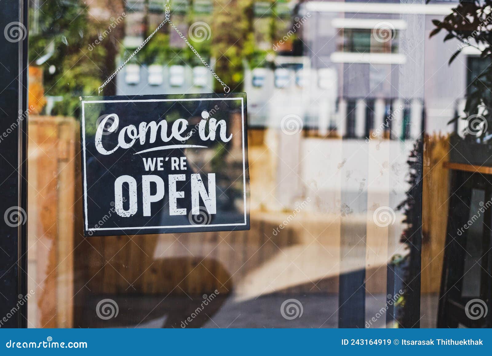 Open Sign on Door .vintage Style Stock Image Image of hanging
