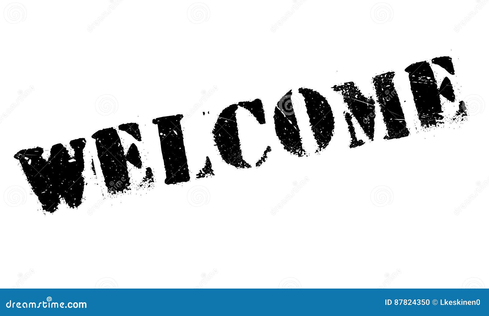 welcome rubber stamp