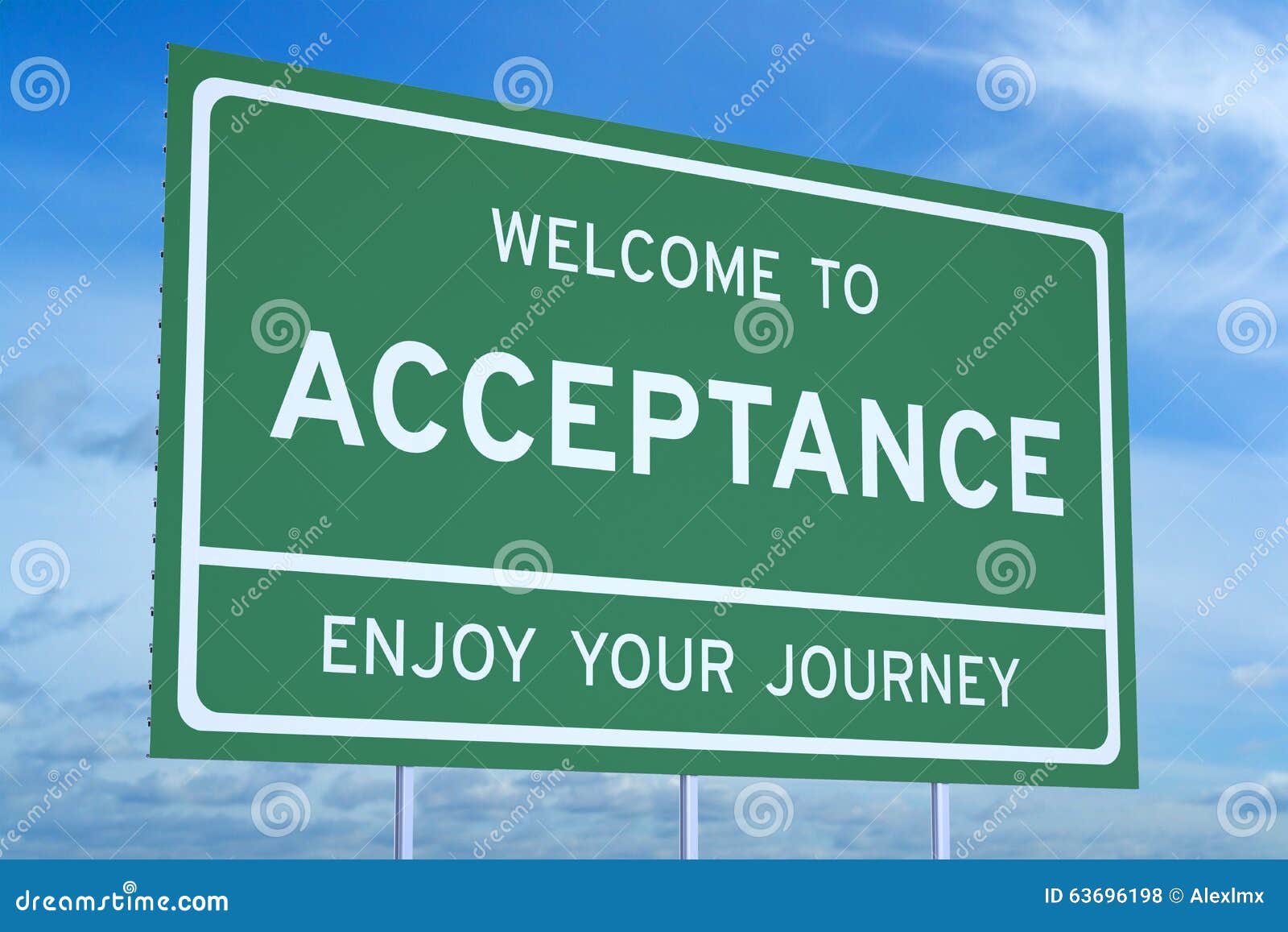 welcome to acceptance concept