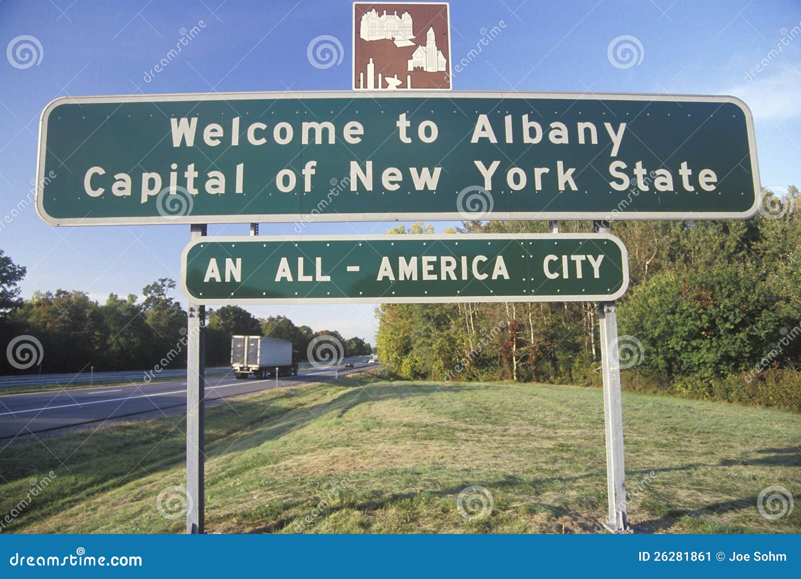 to Albany sign editorial photo. Image of 26281861