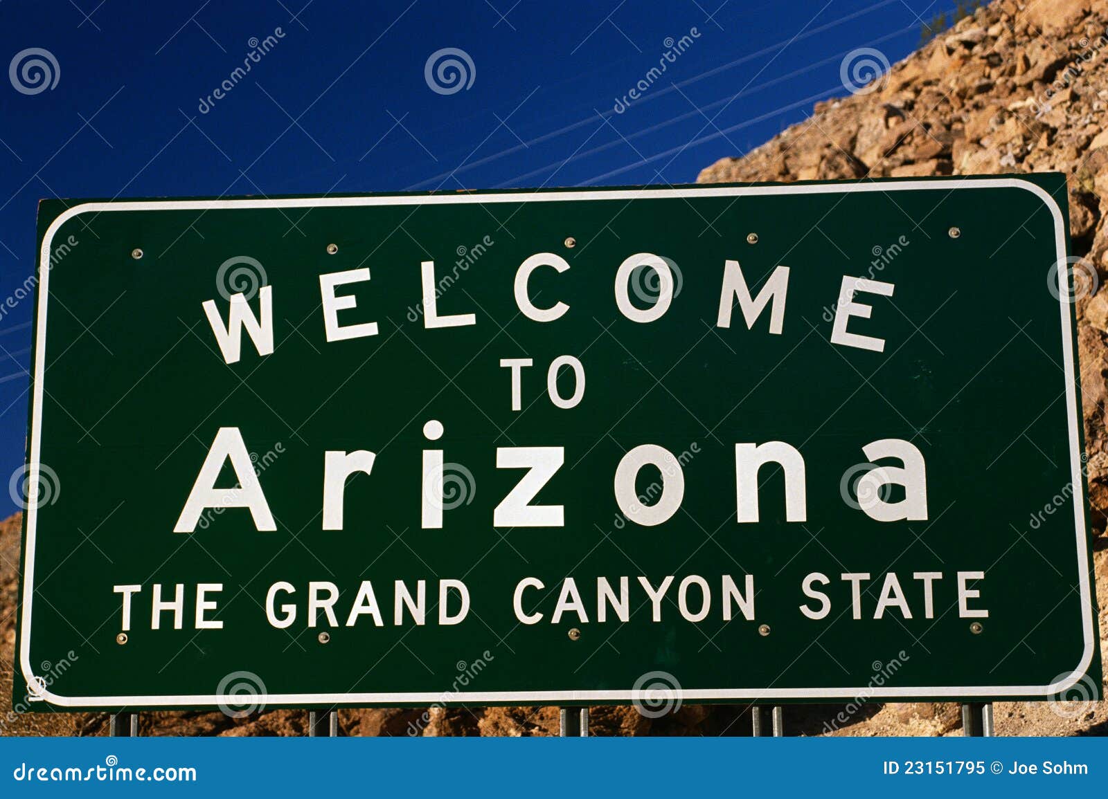 welcome to arizona road sign
