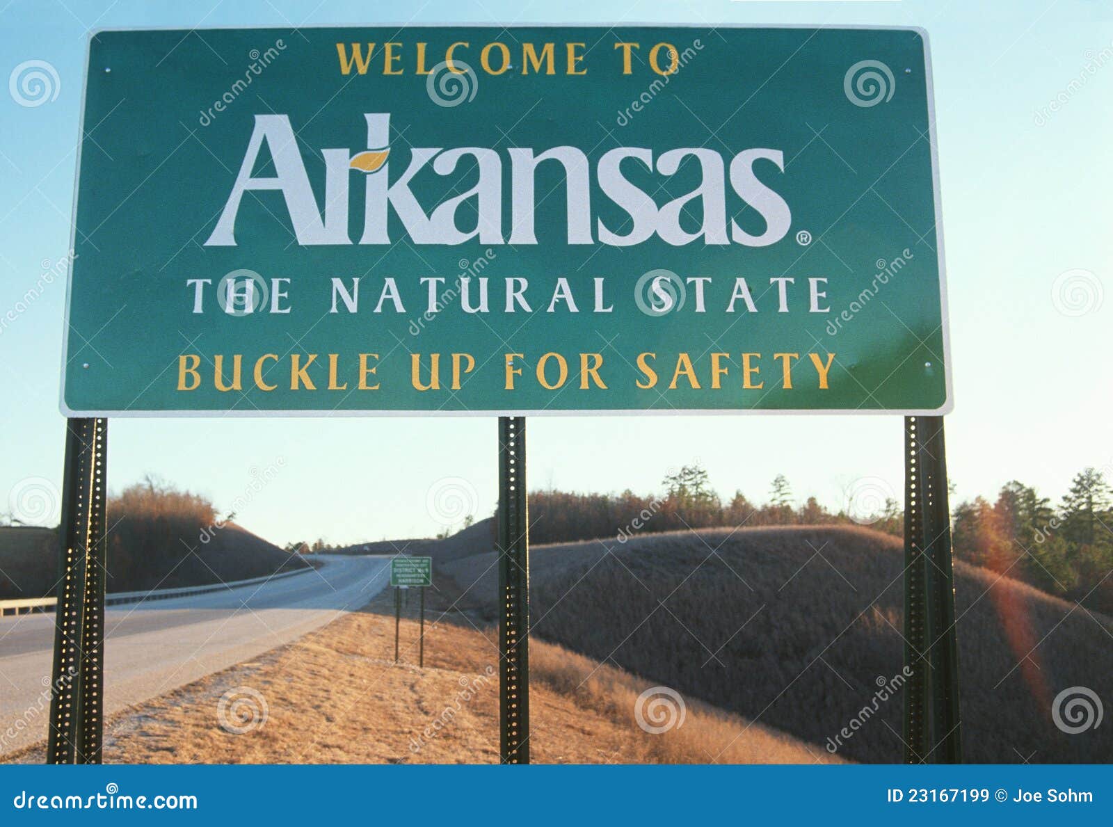 to Arkansas Sign stock image. Image of expressway 23167199