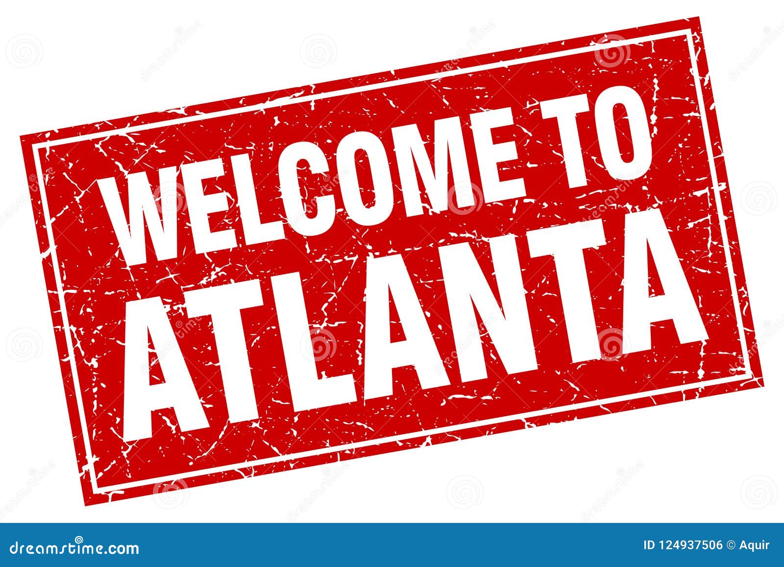 Atlanta Map. Square Map Of Atlanta City Streets Poster. USA Map Art