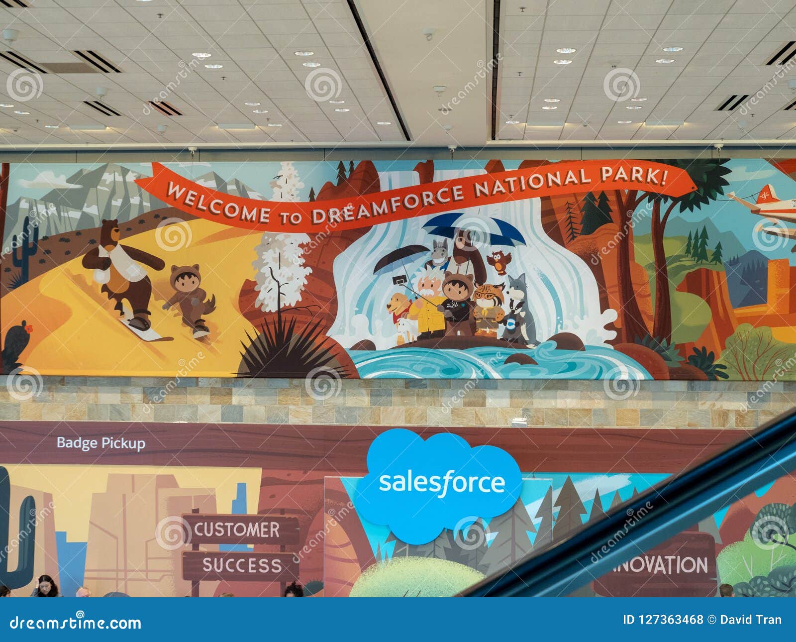 To Dreamforce National Park Posted with Salesforce Logo at