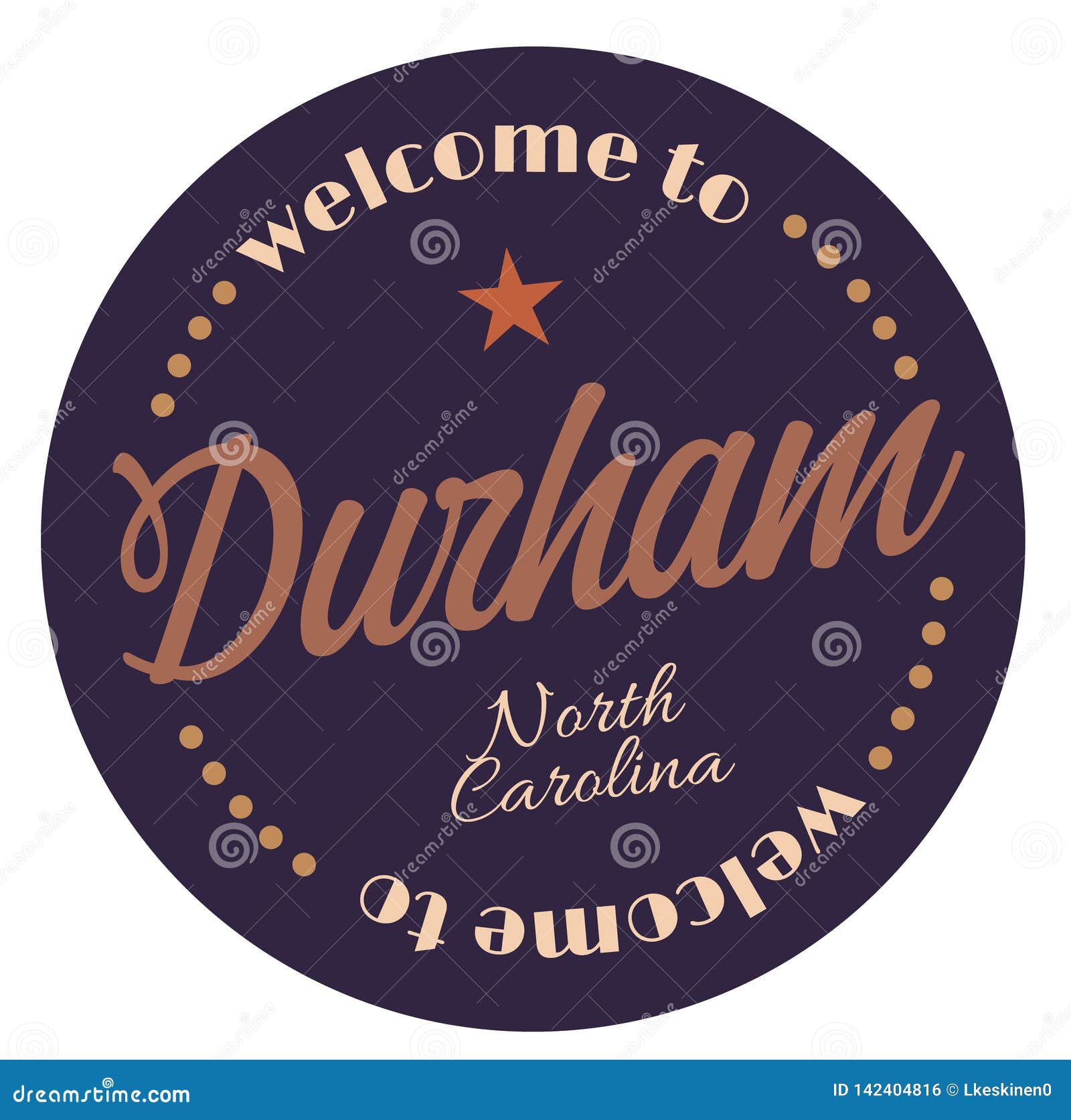  Welcome  To Durham  North Carolina  Stock Vector 