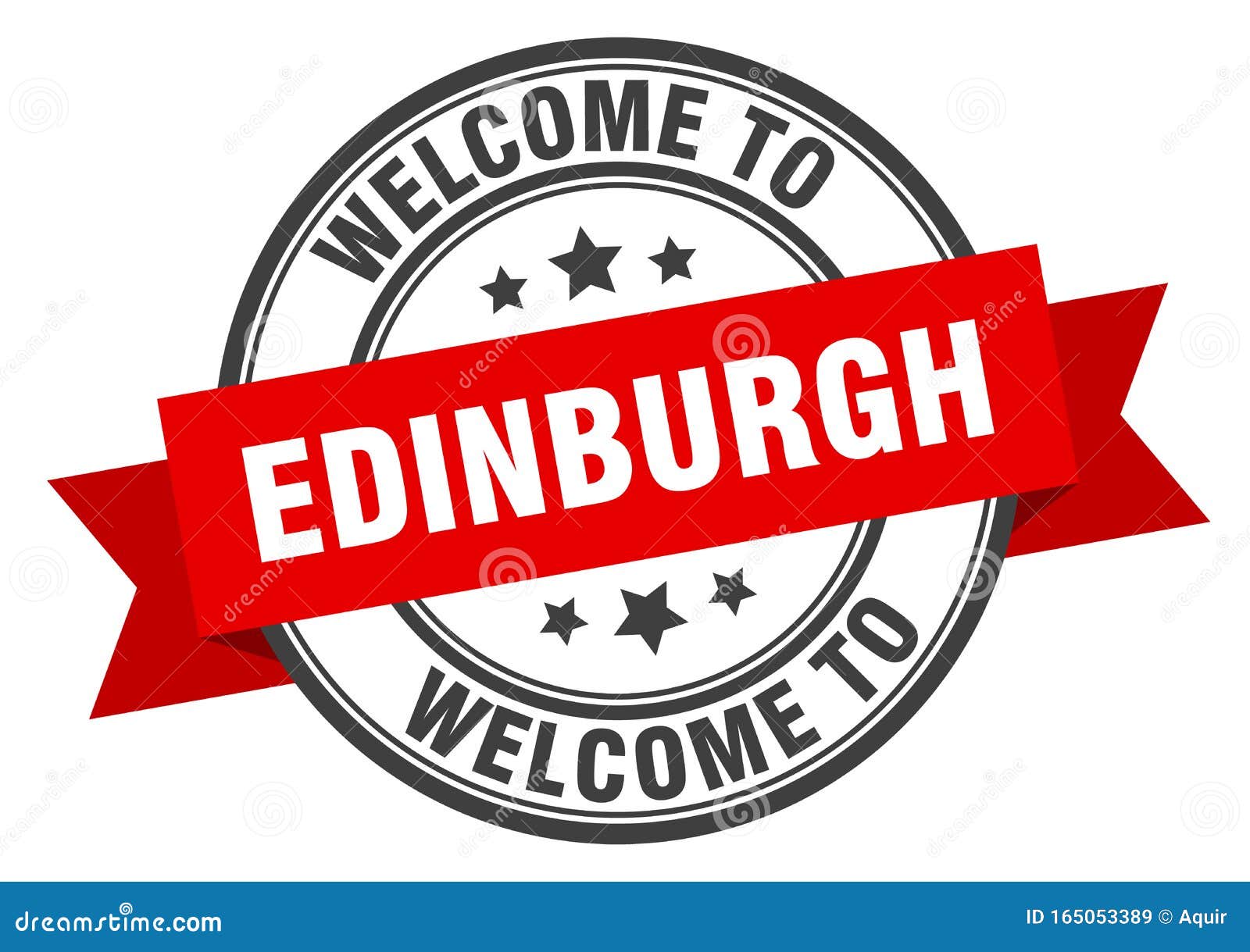 To Edinburgh. To Edinburgh Isolated Stamp Stock Vector