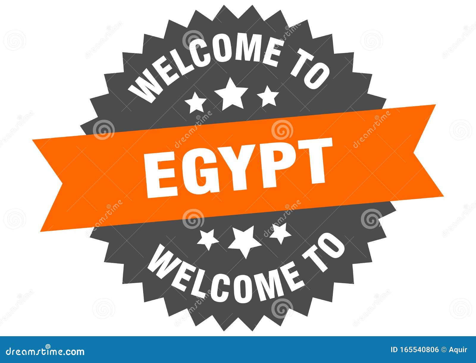 To Egypt. To Egypt Isolated Sticker Stock Vector