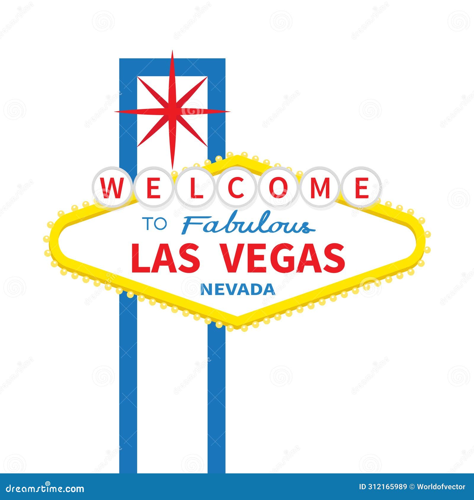 To Fabulous Las Vegas Sign Icon. Classic Retro Symbol. Red Star To Fabulous Las Vegas Sign Icon. Classic Retro Symbol. Red Star